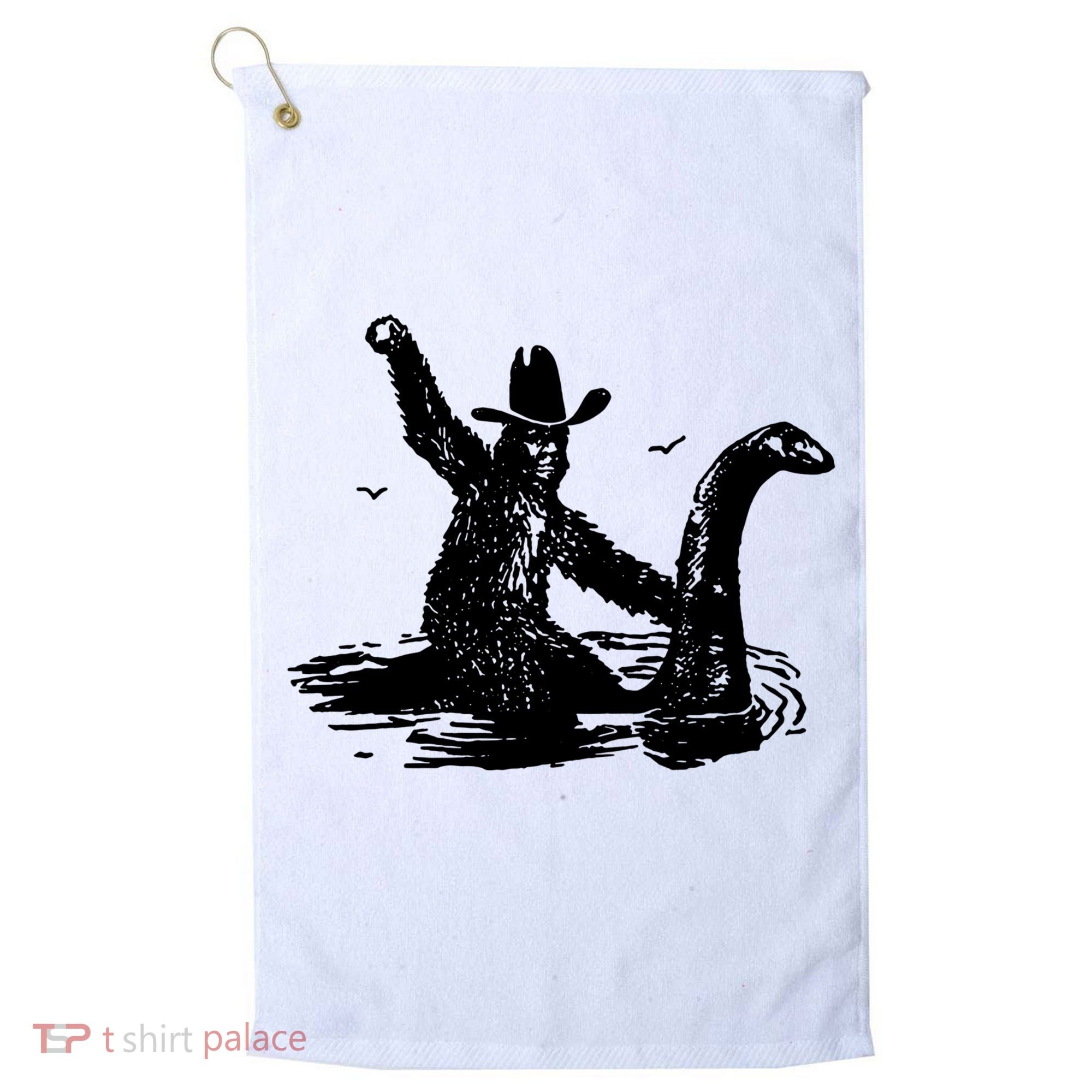 Bigfoot Hilarious Loch Ness Monster Golf Towel