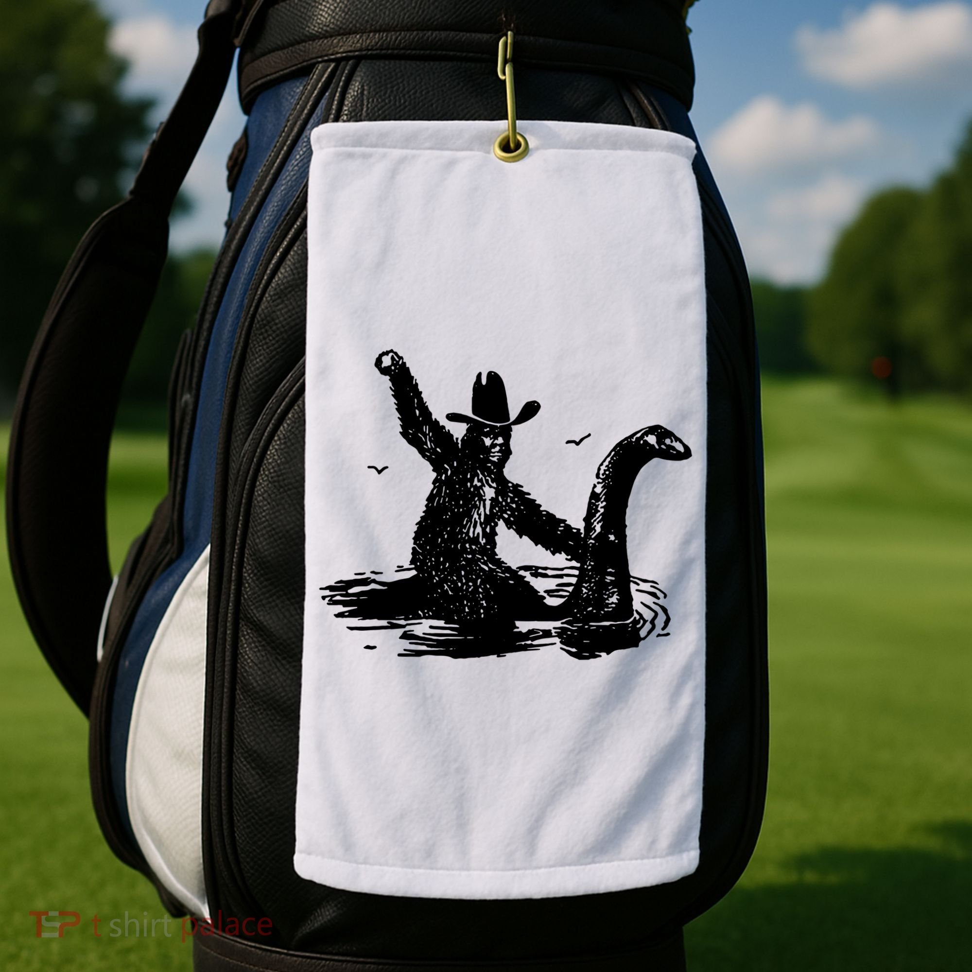 Bigfoot Hilarious Loch Ness Monster Golf Towel