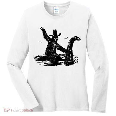 Bigfoot Hilarious Loch Ness Monster Women's Long Sleeve Shirt