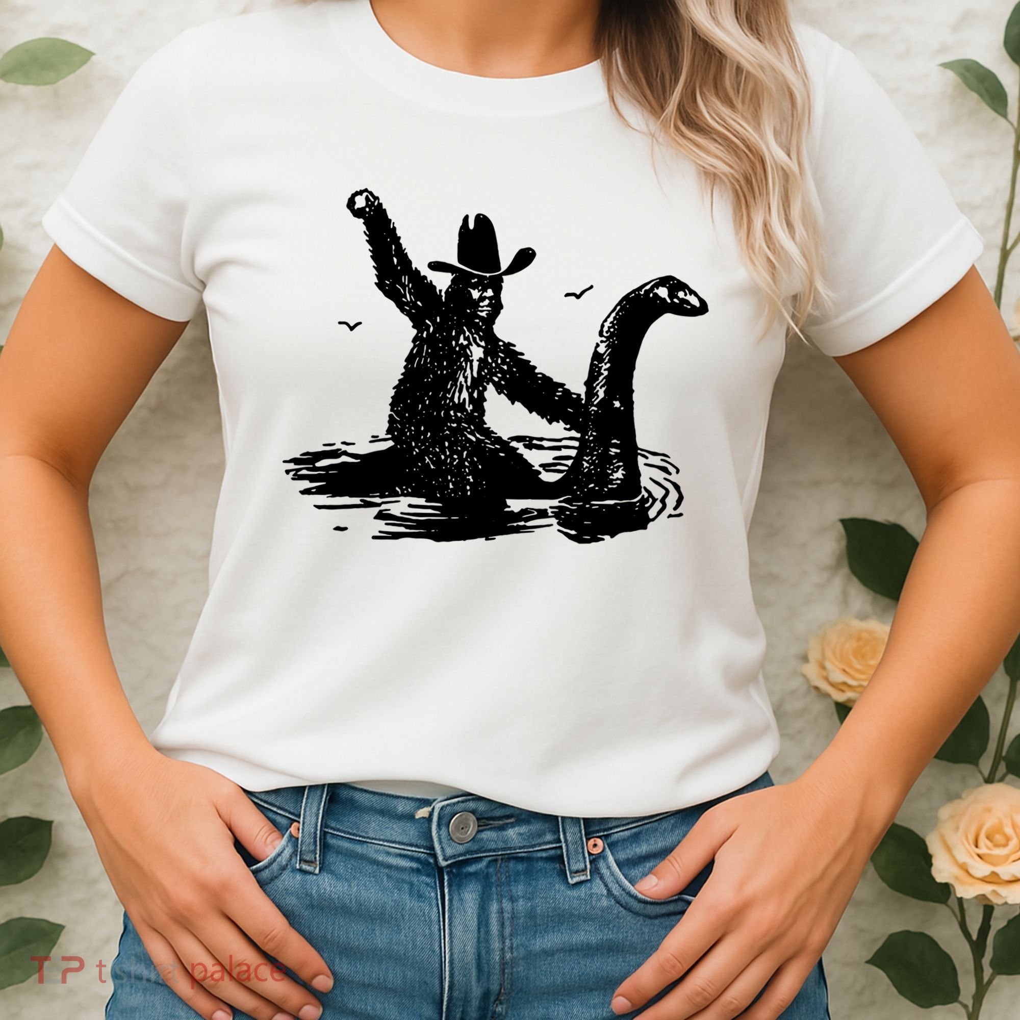 Bigfoot Hilarious Loch Ness Monster Women's T-Shirt