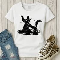Bigfoot Hilarious Loch Ness Monster Women's T-Shirt thumb 3