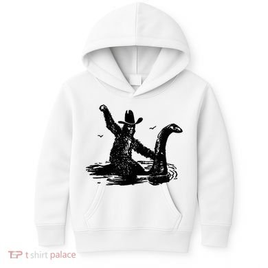 Bigfoot Hilarious Loch Ness Monster Kids Hoodie