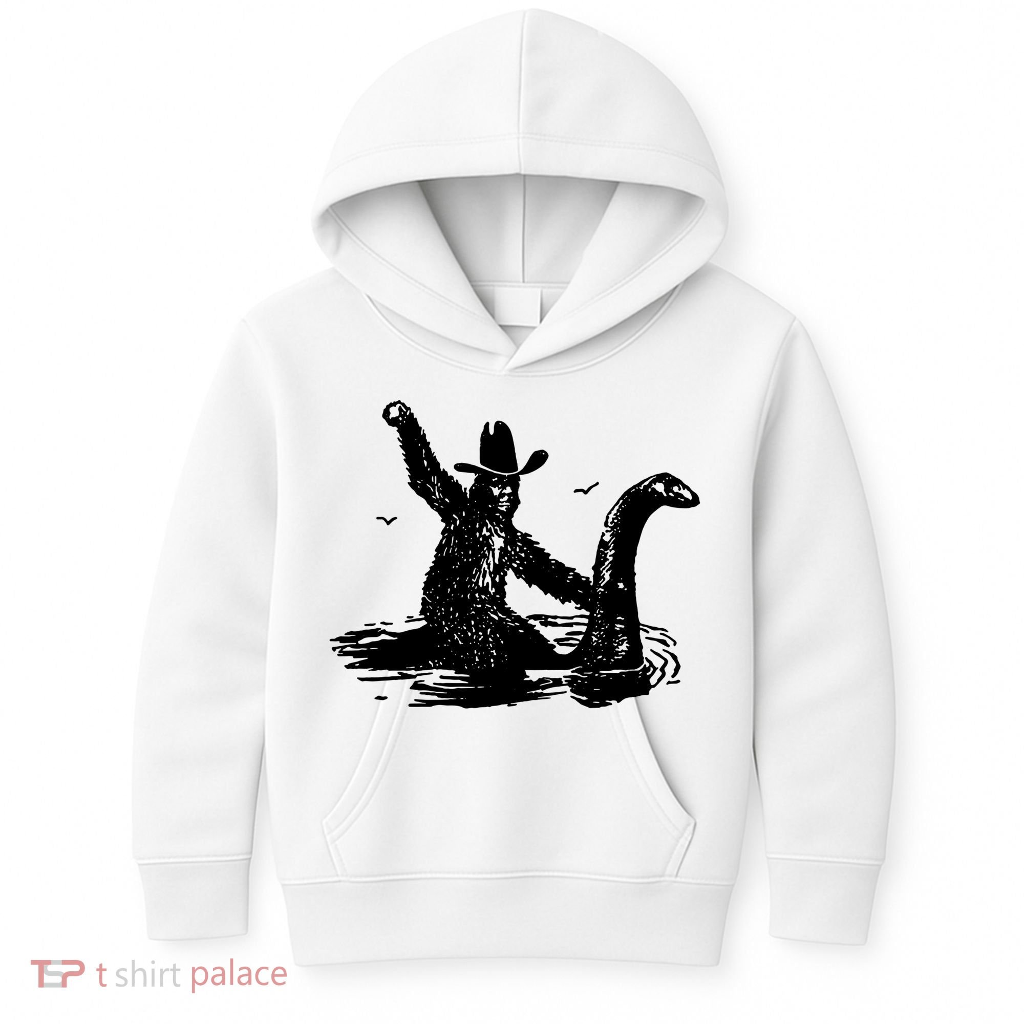 Bigfoot Hilarious Loch Ness Monster Kids Hoodie