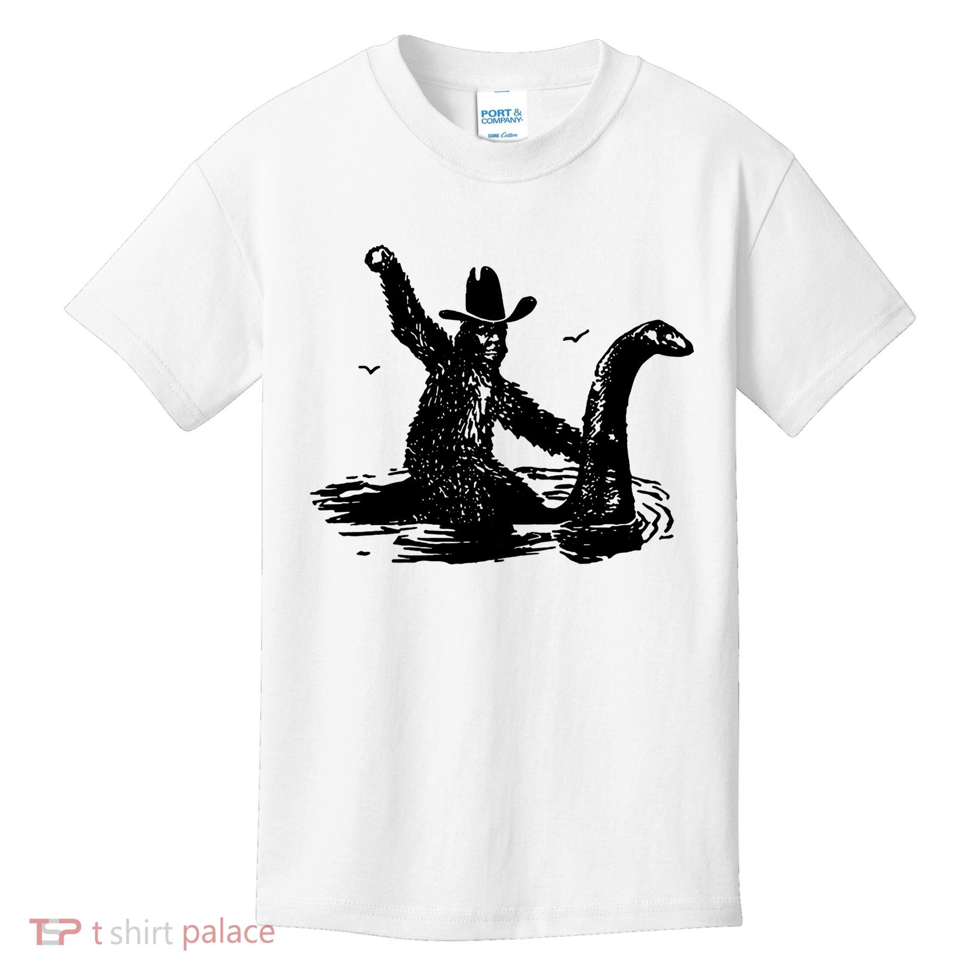 Bigfoot Hilarious Loch Ness Monster Kids T-Shirt