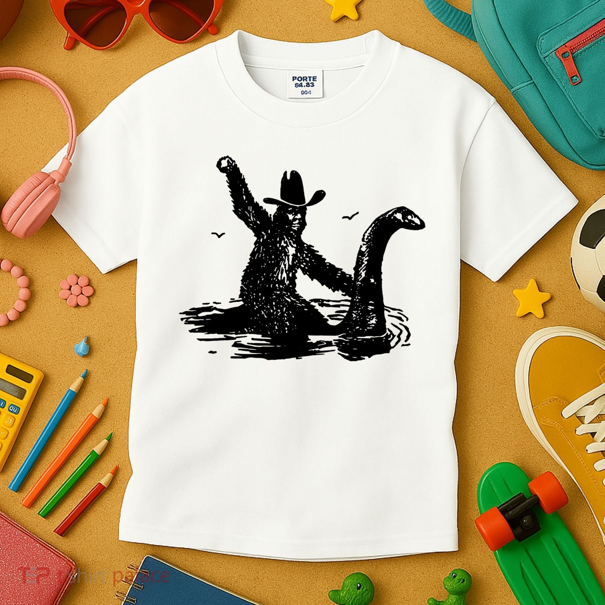 Bigfoot Hilarious Loch Ness Monster Kids T-Shirt