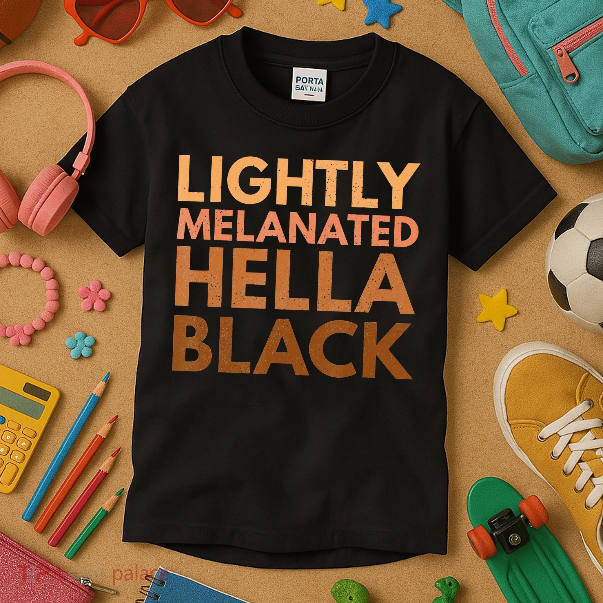 Black History Lightly Melanated Hella Black Pride Kids T-Shirt