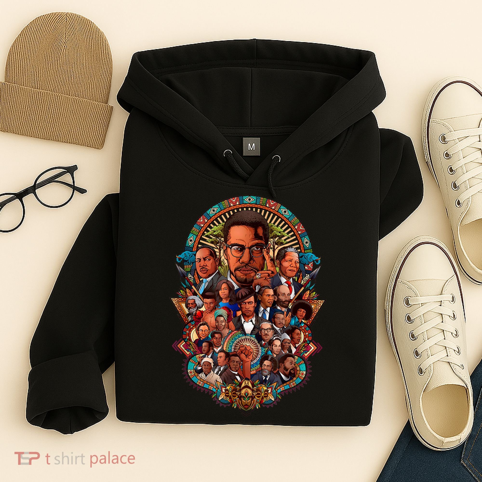 Black History Leaders Collage Inspirational African American Hoodie