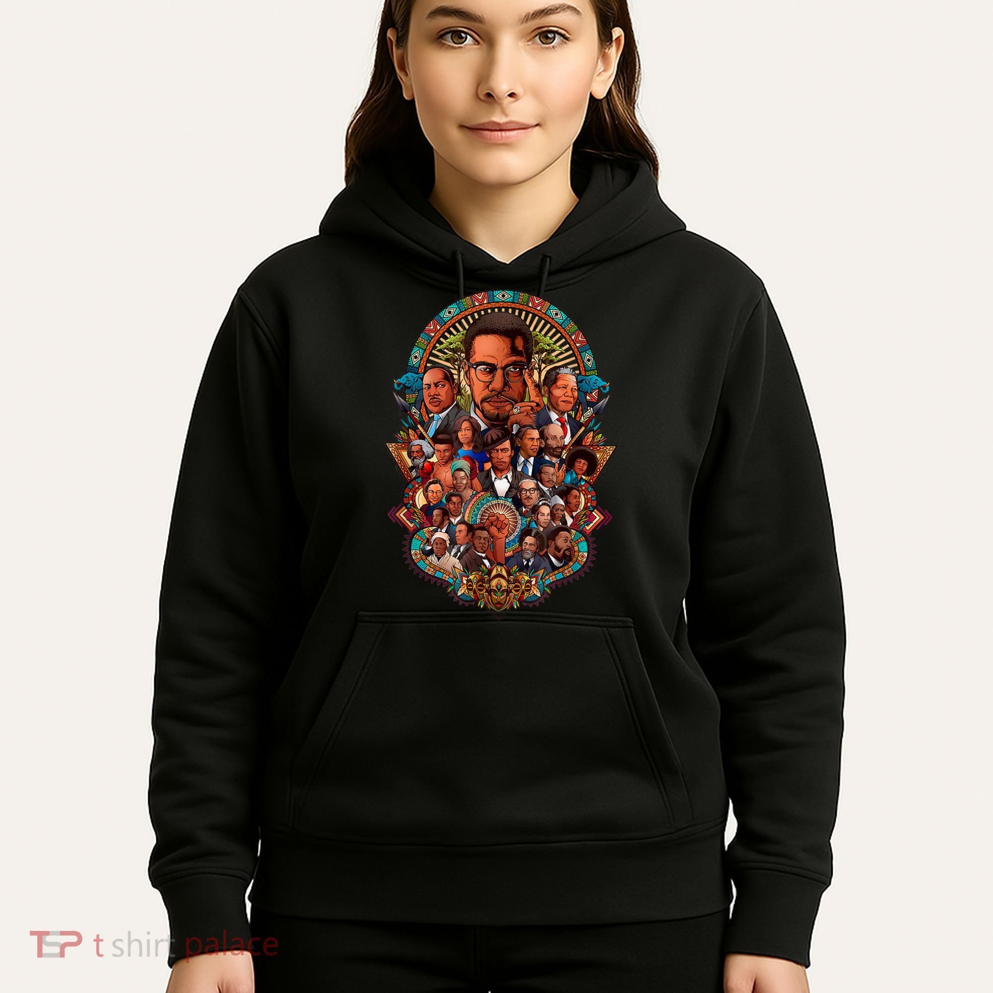 Black History Leaders Collage Inspirational African American Hoodie