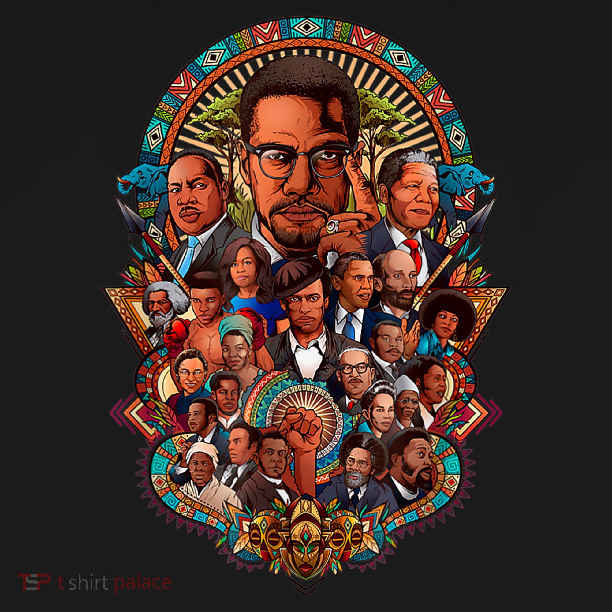 Black History Leaders Collage Inspirational African American Hoodie