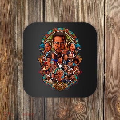 Black History Leaders Collage Inspirational African American Coaster