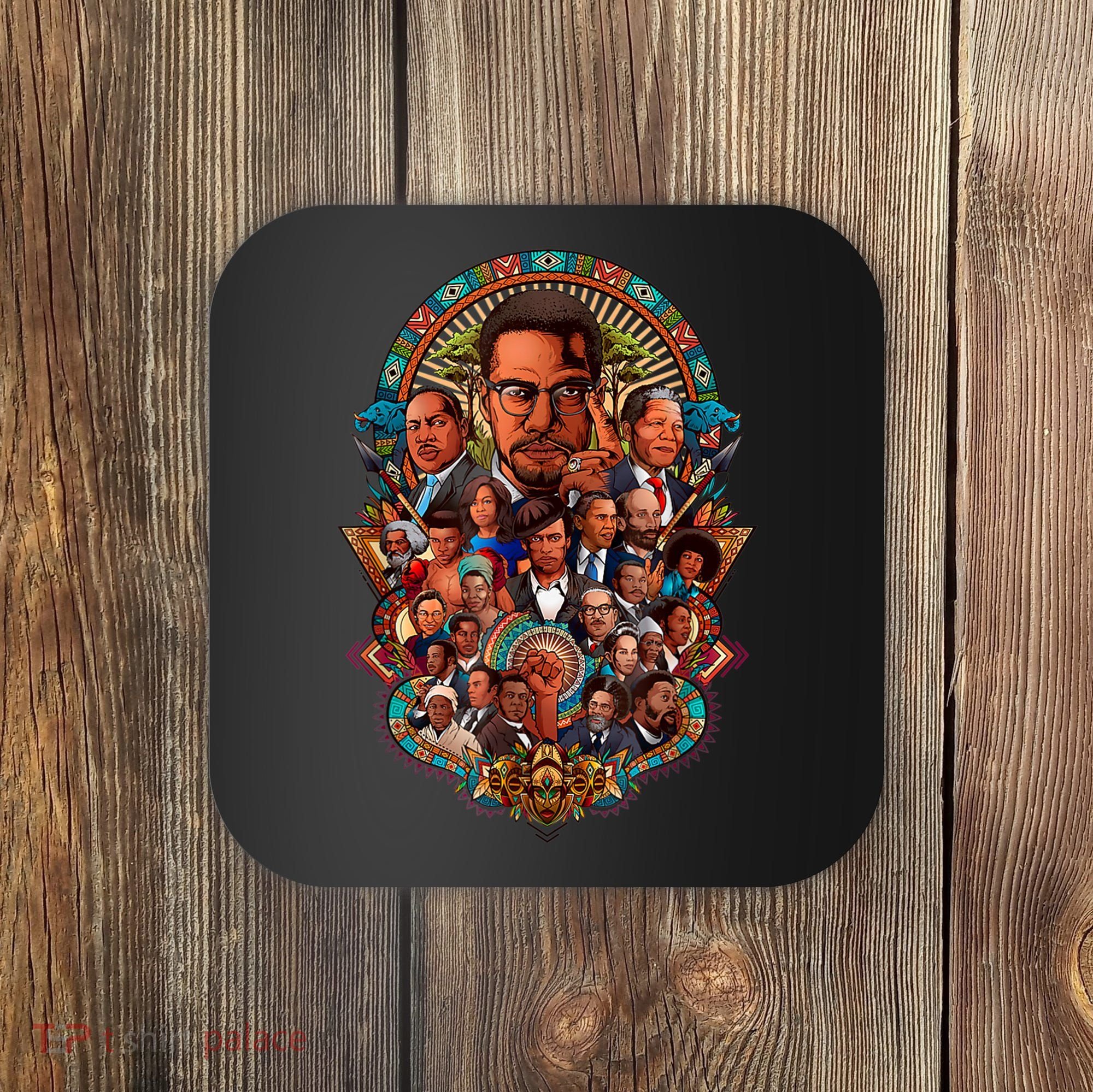 Black History Leaders Collage Inspirational African American Coaster