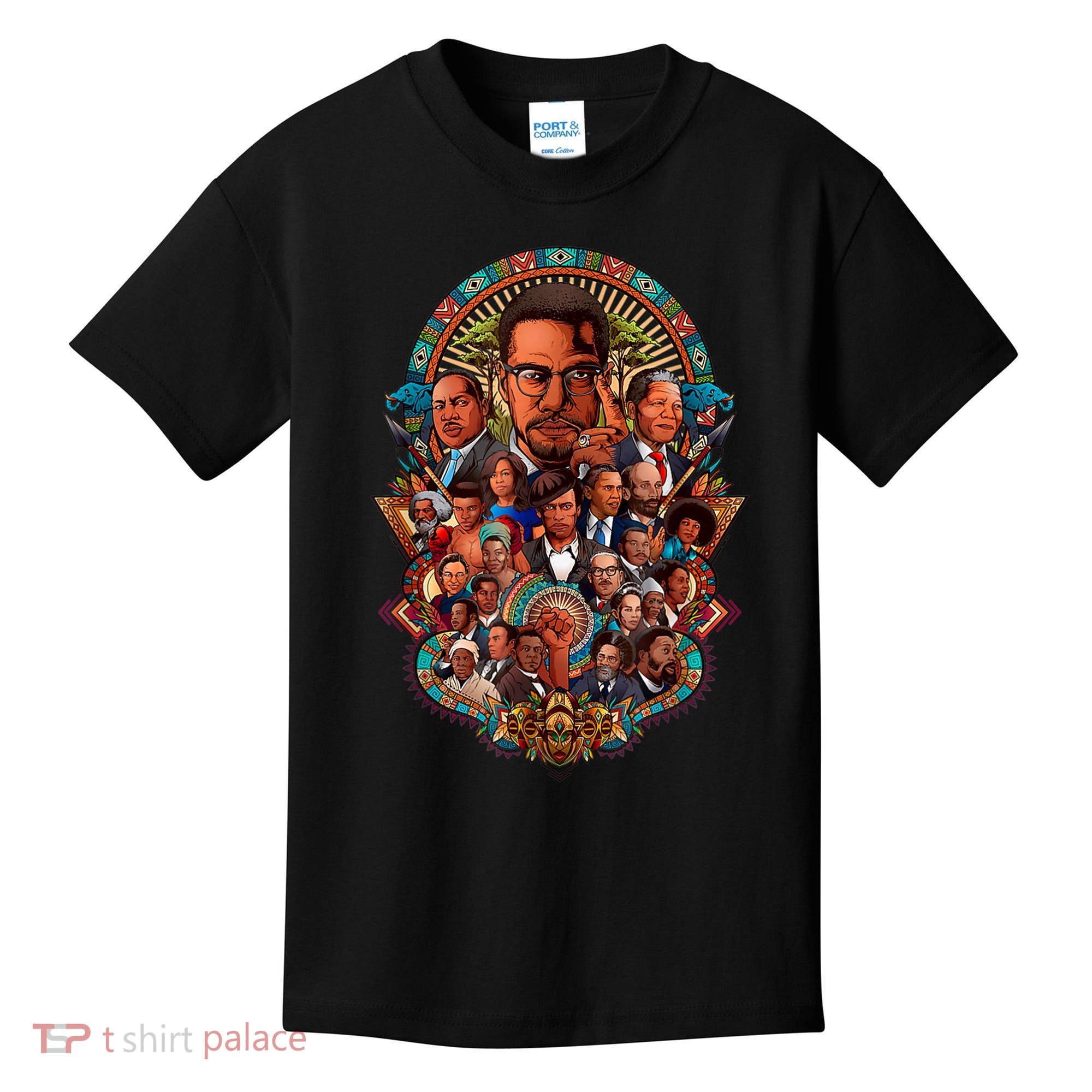Black History Leaders Collage Inspirational African American Kids T-Shirt