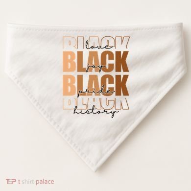 Black History Love Pride Month Melanin USA-Made Doggie Bandana