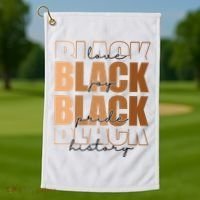 Black History Love Pride Month Melanin Golf Towel thumb 1