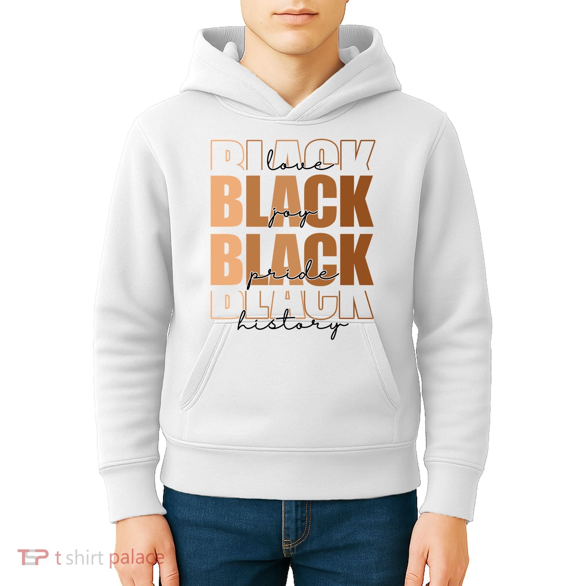 Black History Love Pride Month Melanin Kids Hoodie