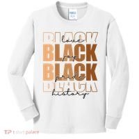 Black History Love Pride Month Melanin Kids Long Sleeve Shirt thumb 0