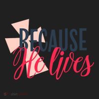 Because He Lives Jesus Cross Women's Sweatshirt thumb 2