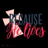 Because He Lives Jesus Cross Coaster thumb 2