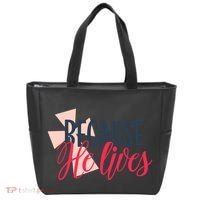 Because He Lives Jesus Cross Tote Bag thumb 0