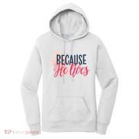 Because He Lives Jesus Cross Women's Hoodie thumb 0