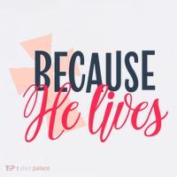 Because He Lives Jesus Cross Women's Perfect Tri Rocker Tank thumb 4