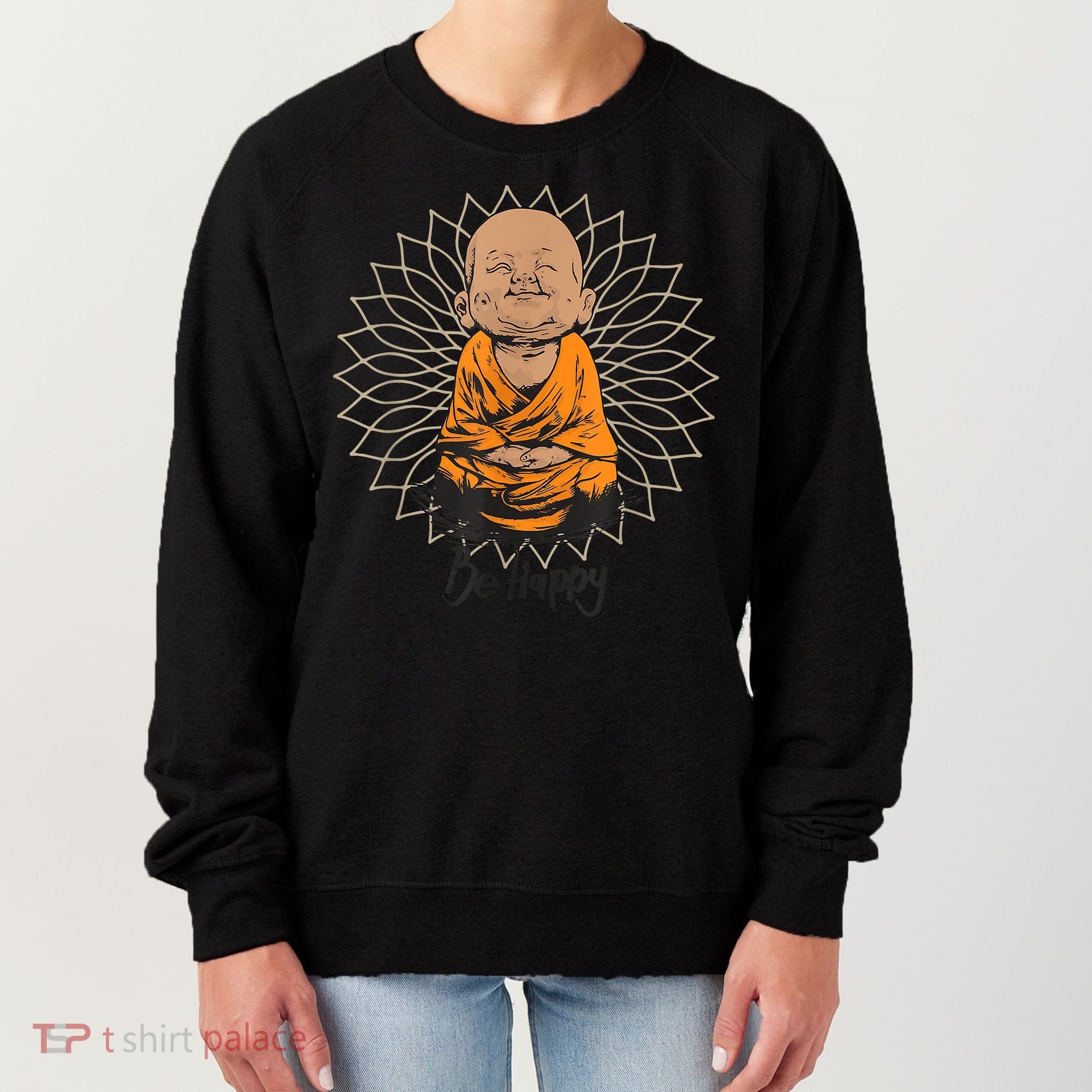 Ba Happy Little Happy Buddha Peaceful Women's Sweatshirt