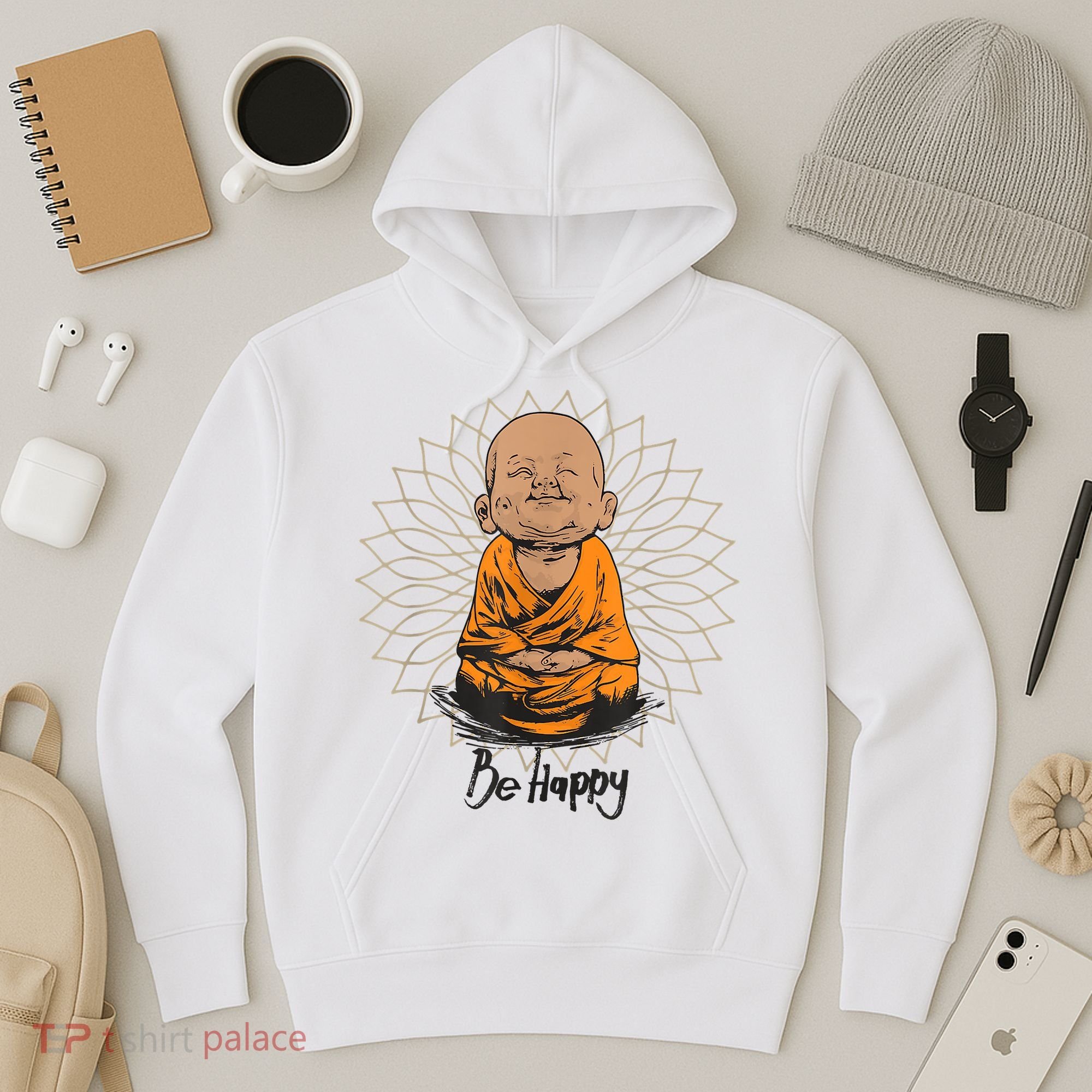 Ba Happy Little Happy Buddha Peaceful Hoodie