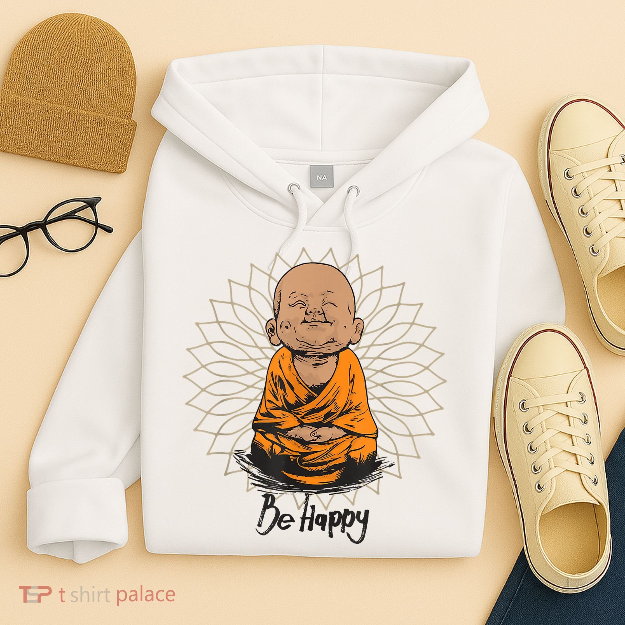 Ba Happy Little Happy Buddha Peaceful Hoodie