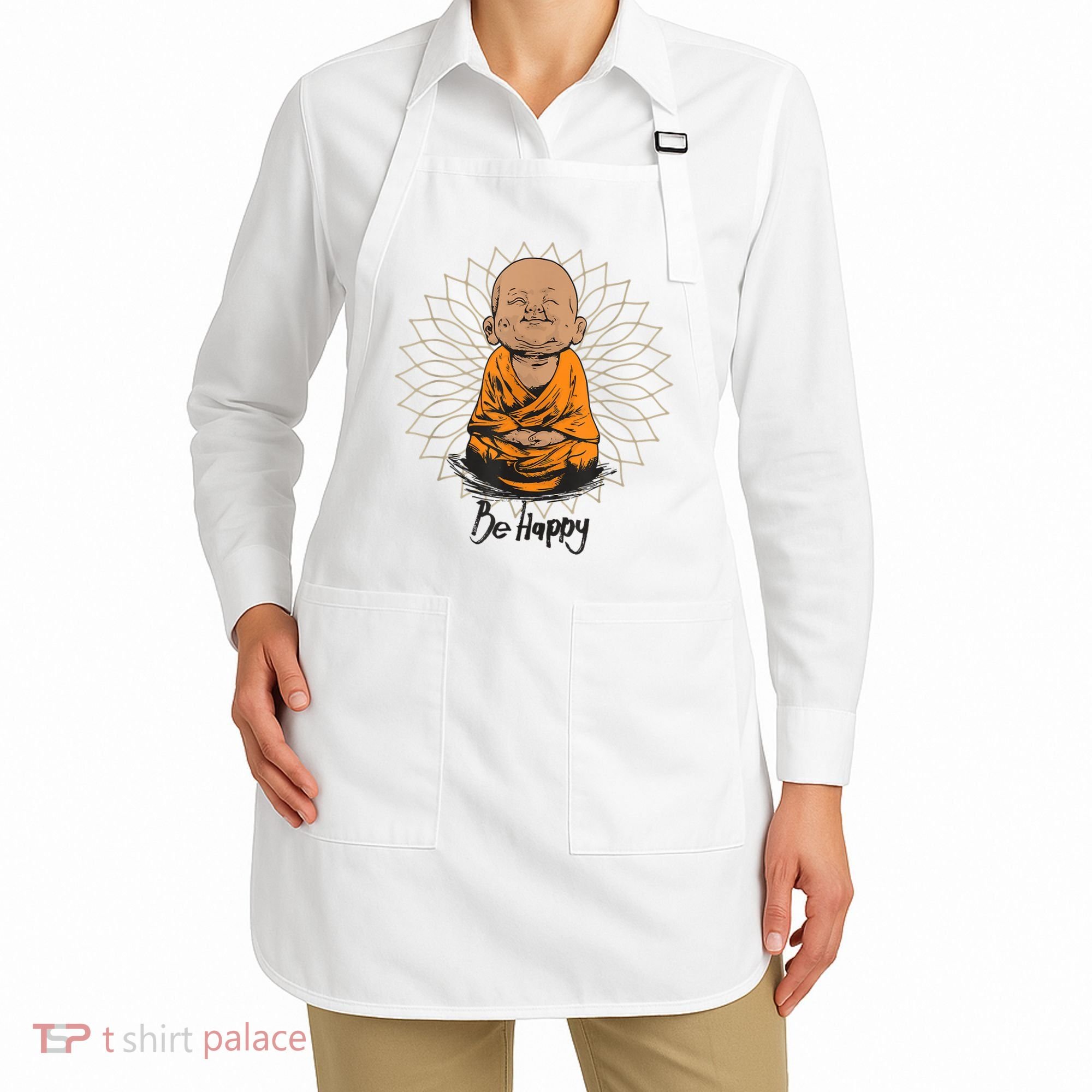 Ba Happy Little Happy Buddha Peaceful Apron