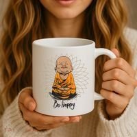 Ba Happy Little Happy Buddha Peaceful Coffee Mug thumb 3