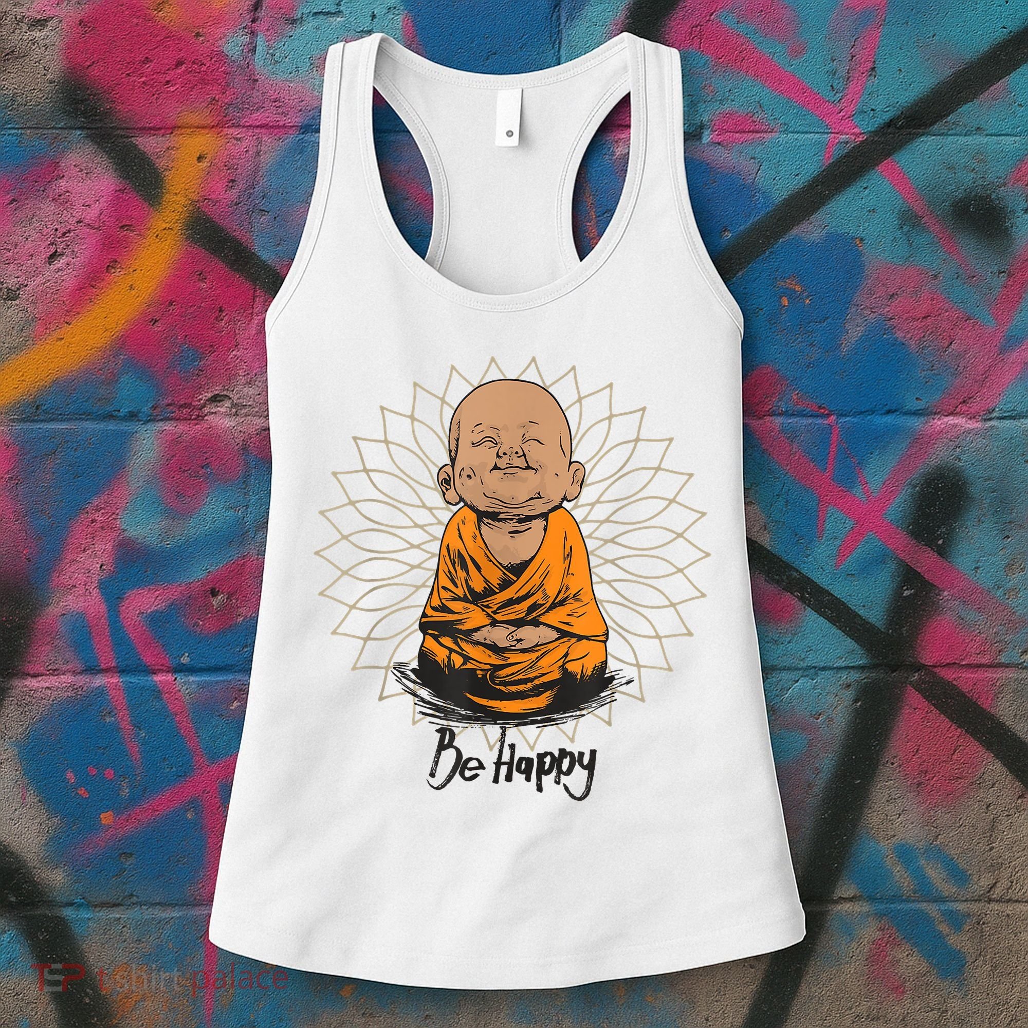 Ba Happy Little Happy Buddha Peaceful Women's Tank Top