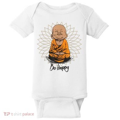 Ba Happy Little Happy Buddha Peaceful Baby Bodysuit