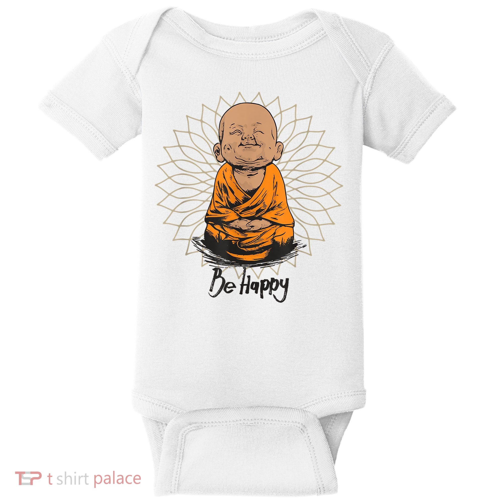 Ba Happy Little Happy Buddha Peaceful Baby Bodysuit