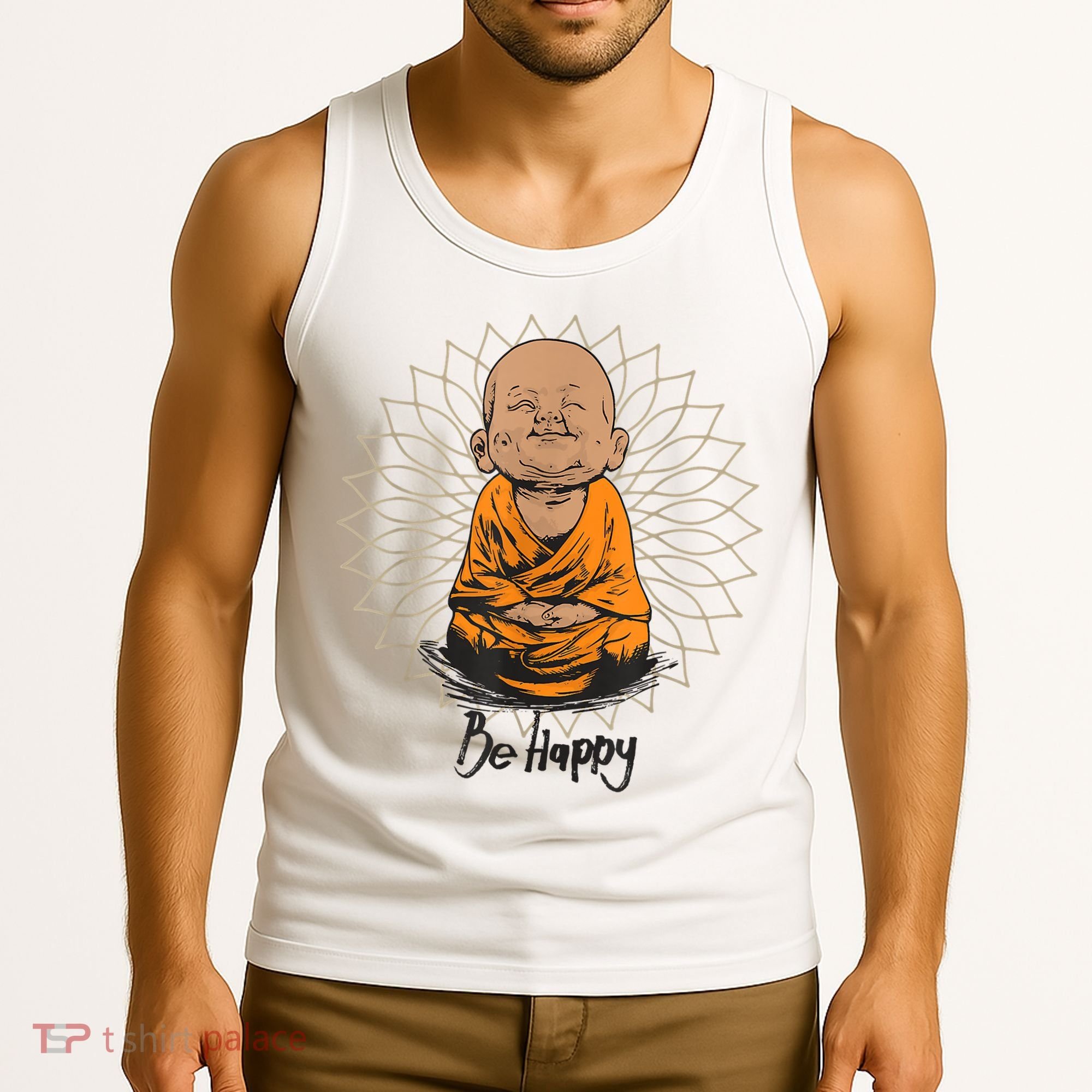 Ba Happy Little Happy Buddha Peaceful Tank Top