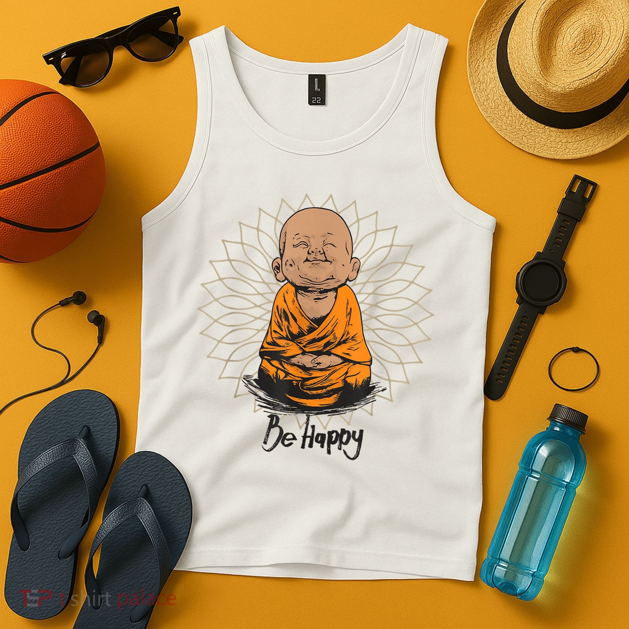 Ba Happy Little Happy Buddha Peaceful Tank Top