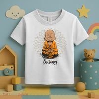 Ba Happy Little Happy Buddha Peaceful Toddler T-Shirt thumb 3