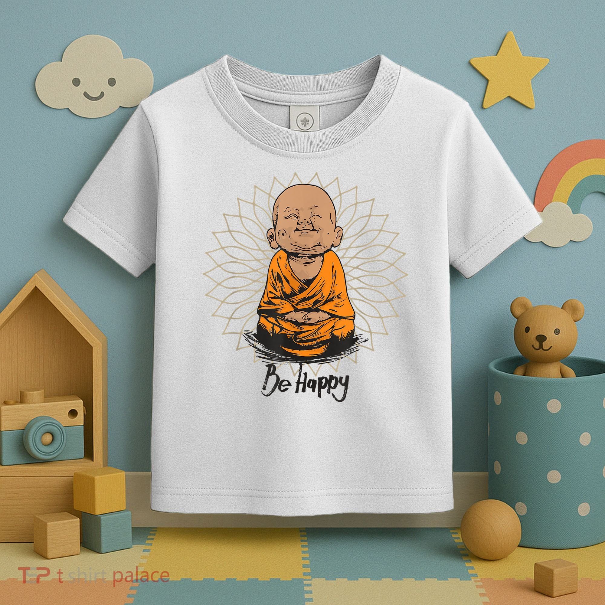 Ba Happy Little Happy Buddha Peaceful Toddler T-Shirt