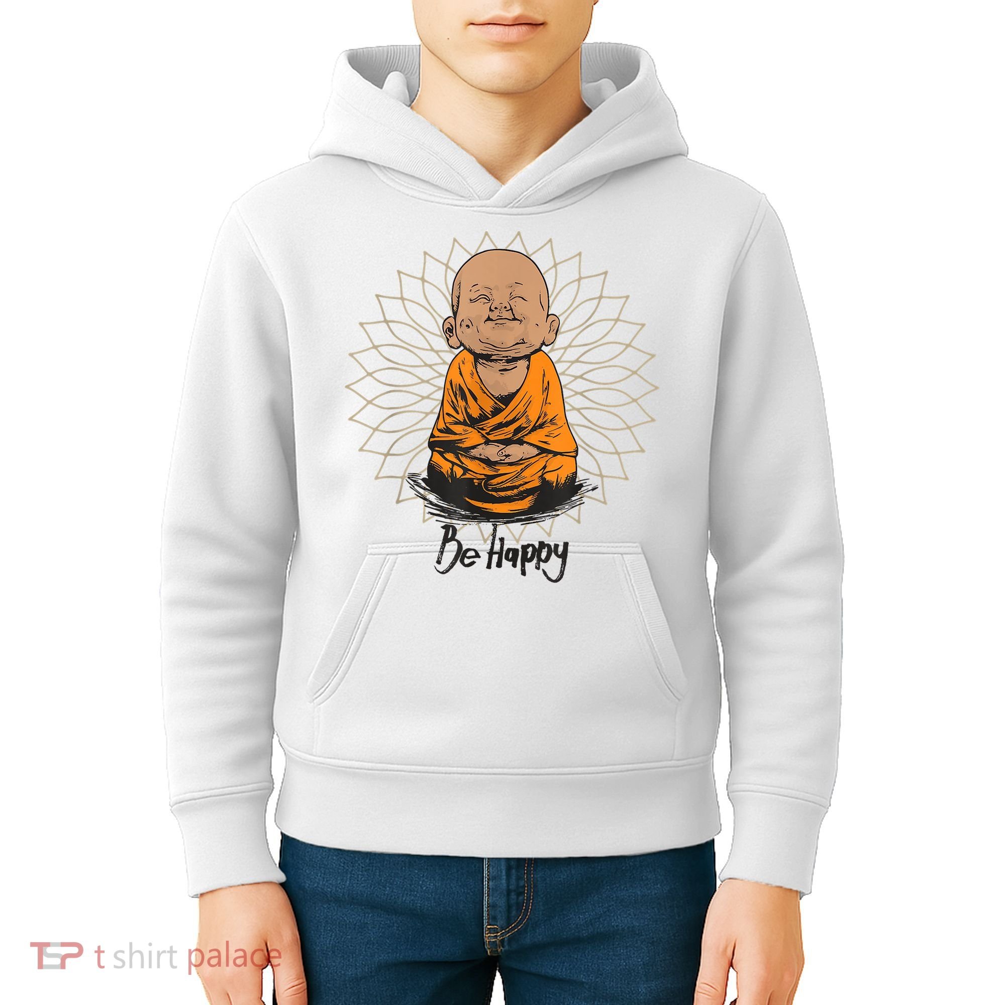 Ba Happy Little Happy Buddha Peaceful Kids Hoodie