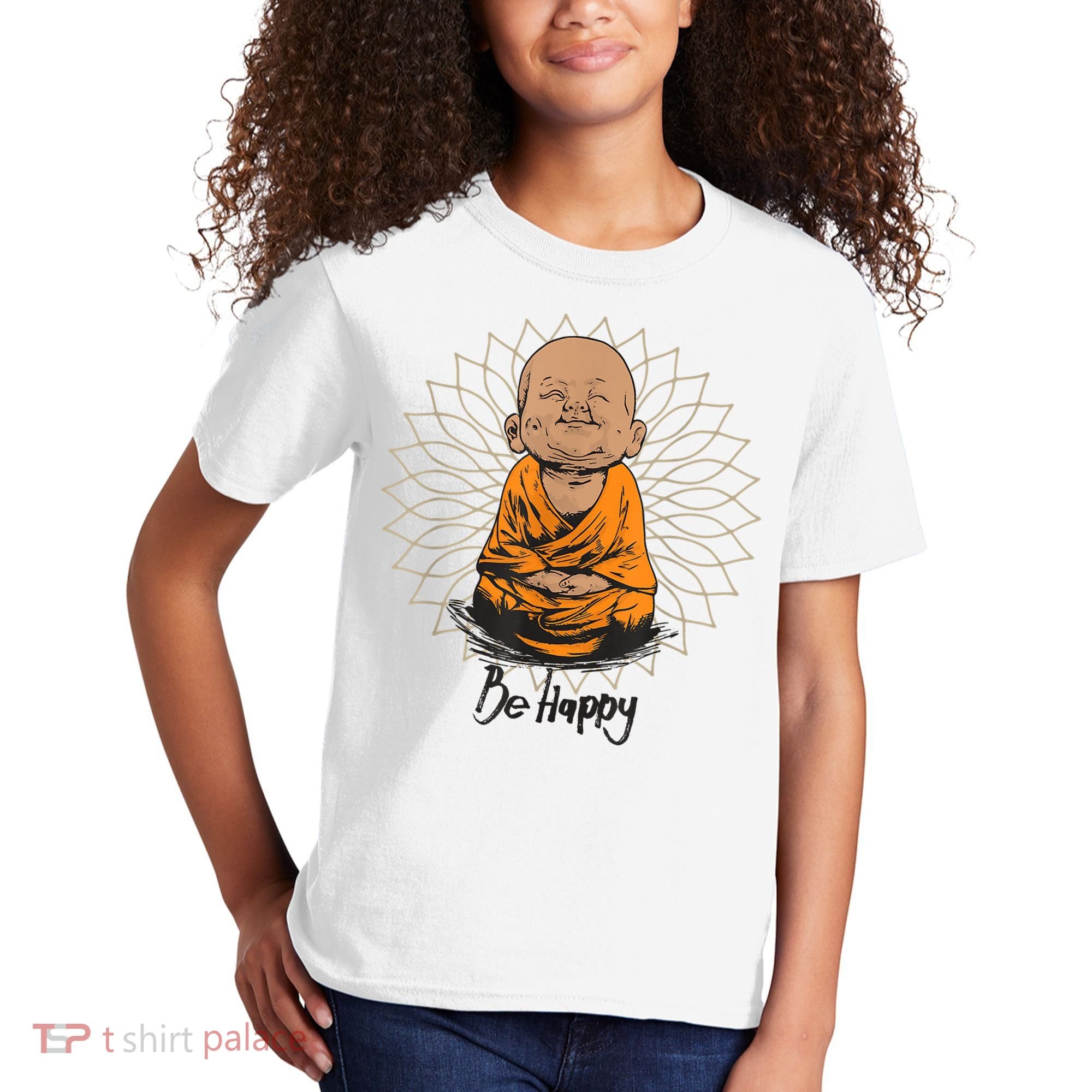 Ba Happy Little Happy Buddha Peaceful Kids T-Shirt