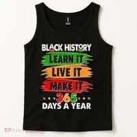 Black History Learn Live Make It 365 Days A Year Tank Top thumb 2