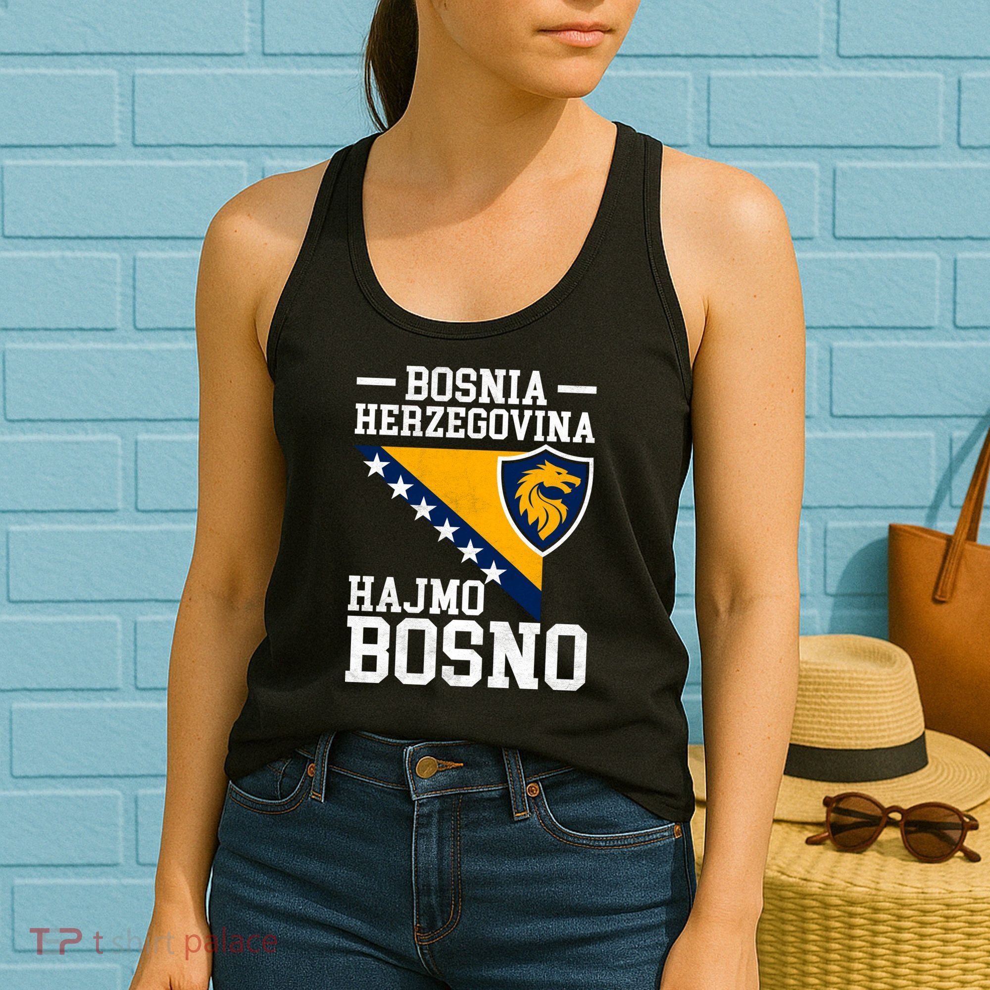 Bosnia Herzegovina Lion For Soccer Fans Women's Tank Top