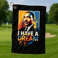 Black History Month Martin Have Dream Luther King Golf Towel thumb 1