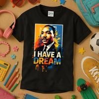 Black History Month Martin Have Dream Luther King Kids T-Shirt thumb 3