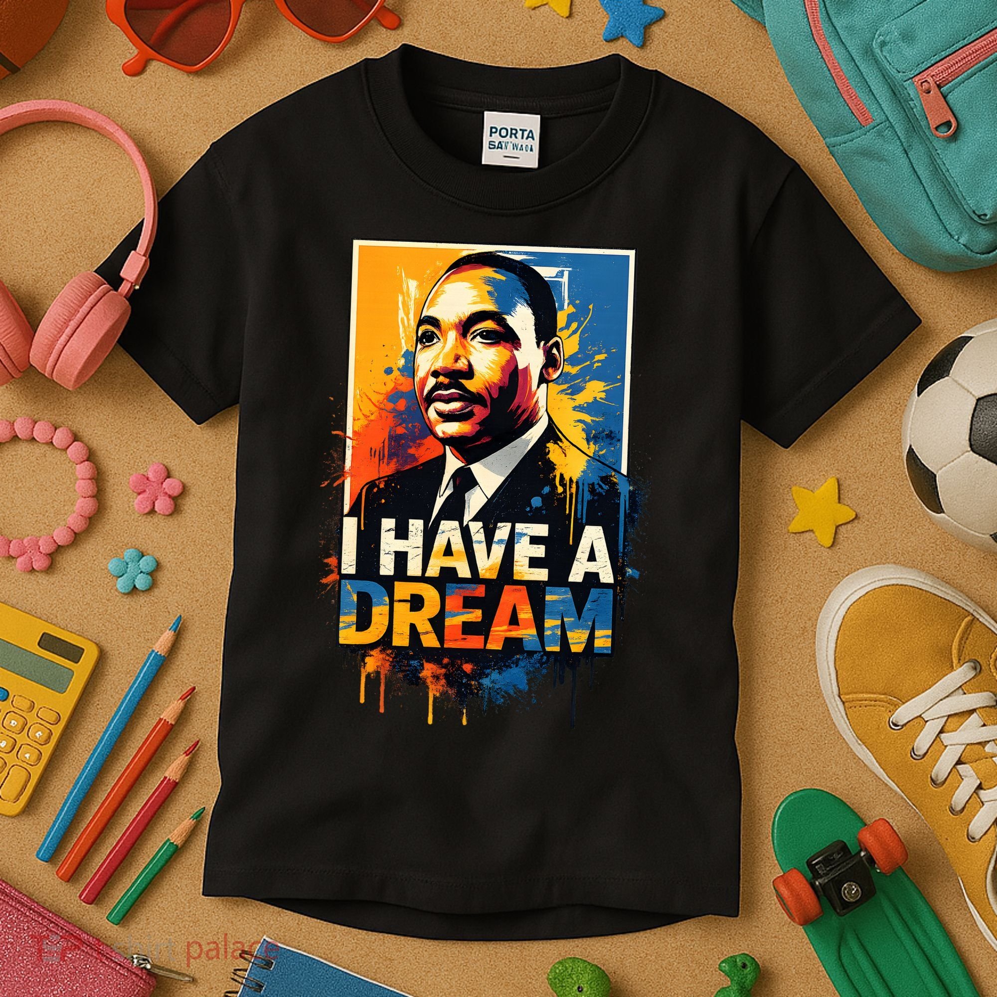 Black History Month Martin Have Dream Luther King Kids T-Shirt