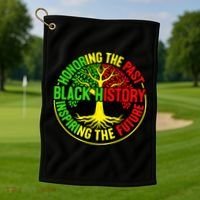 Black History Month African Amarican Culture Pride Golf Towel thumb 1