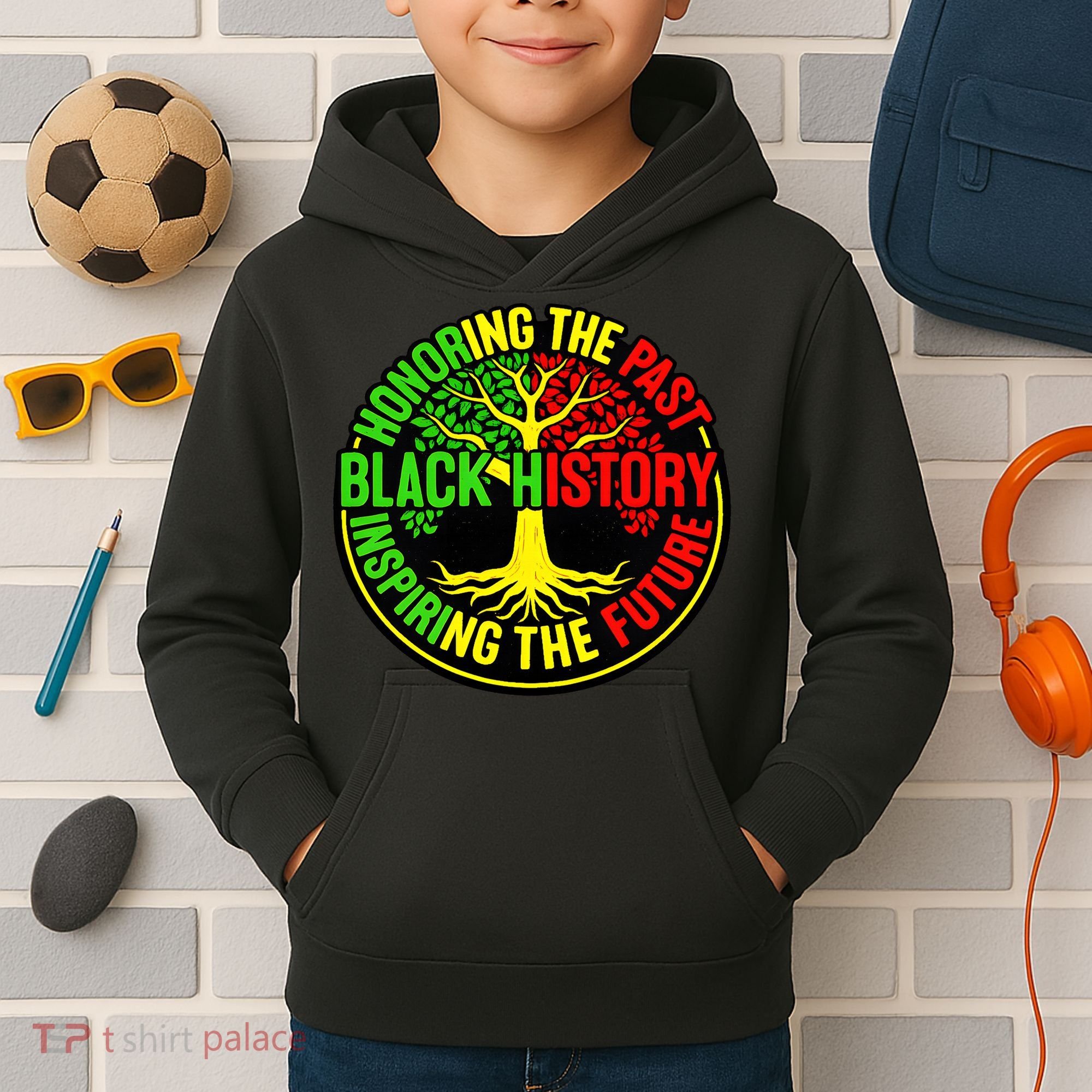 Black History Month African Amarican Culture Pride Kids Hoodie