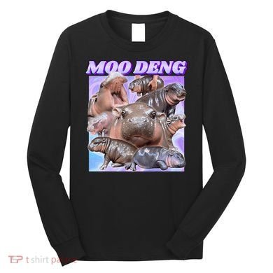 Baby Hippo Moo Deng Long Sleeve Shirt