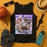 Baby Hippo Moo Deng Tank Top thumb 4