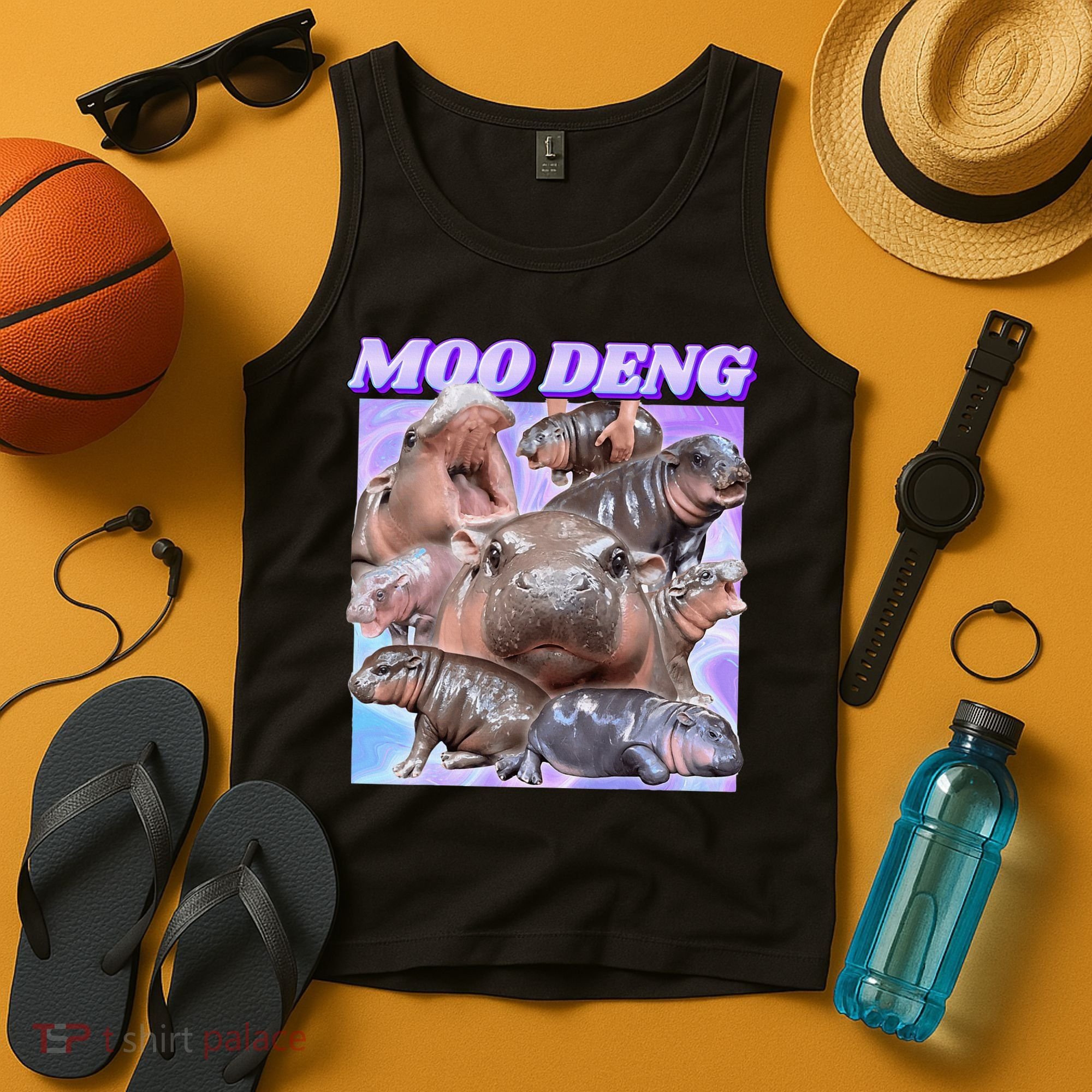 Baby Hippo Moo Deng Tank Top