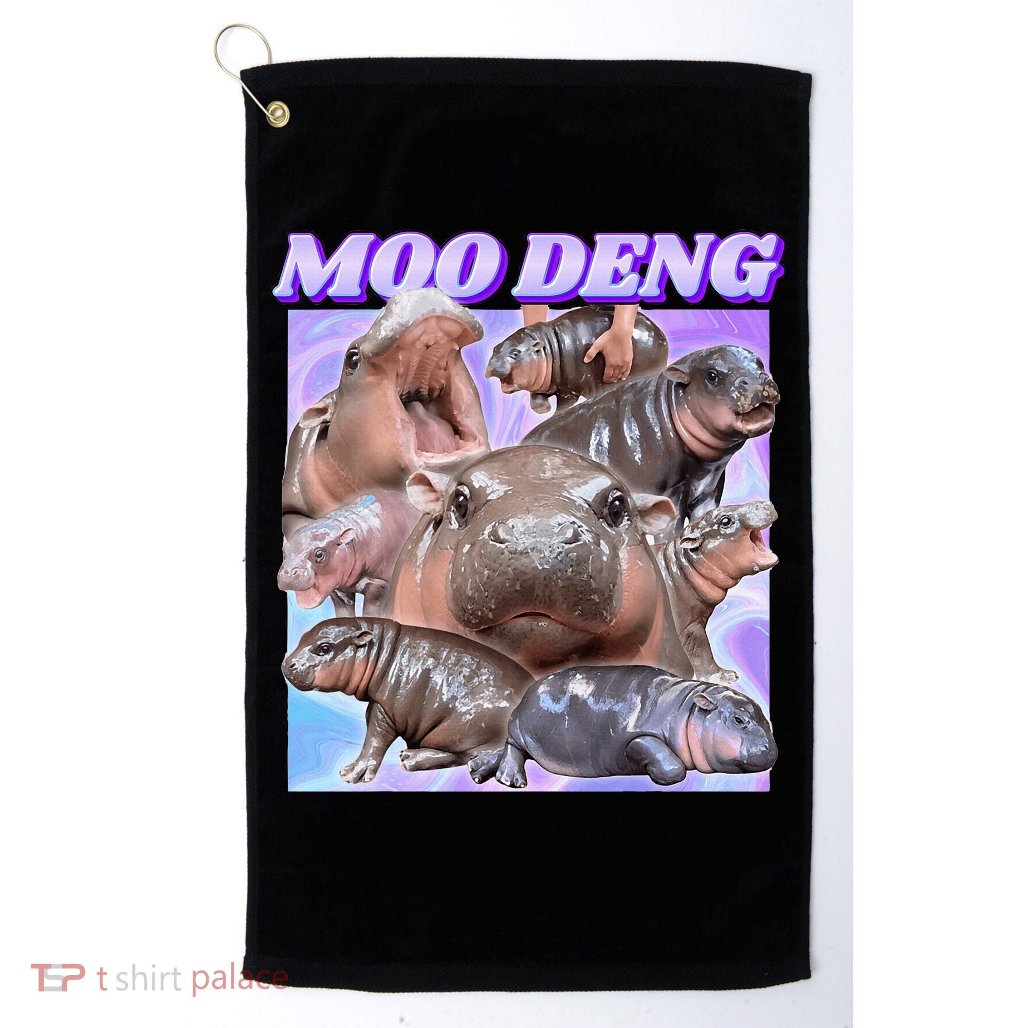 Baby Hippo Moo Deng Golf Towel